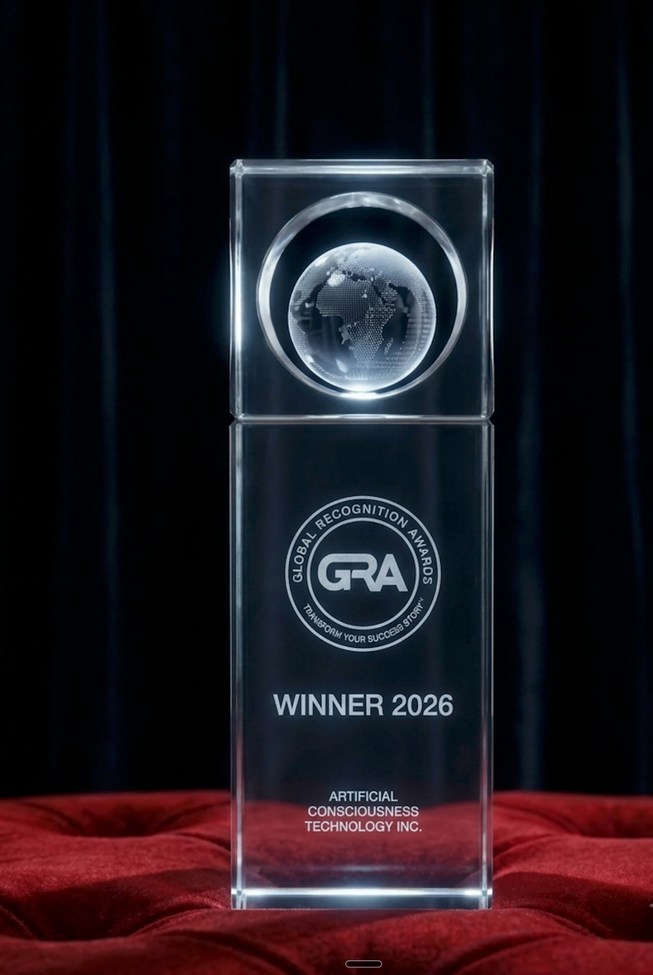 GRA Winner 2026 crystal trophy